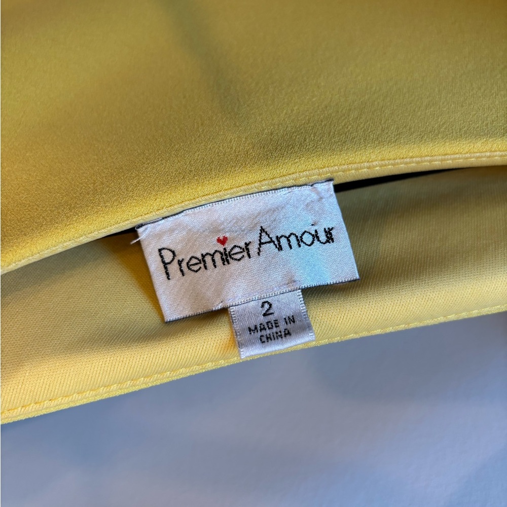 Yellow One-Shoulder Draped Women’s Dress size 2 - Picture 4 of 5